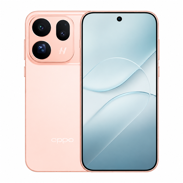 نمای جلو و پشت گوشی OPPO Find X10 رنگ نارنجی با زمینه سفید