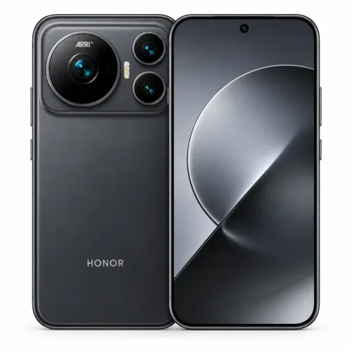 گوشی آنر Honor Magic 9 مشکی، نمای جلو و پشت