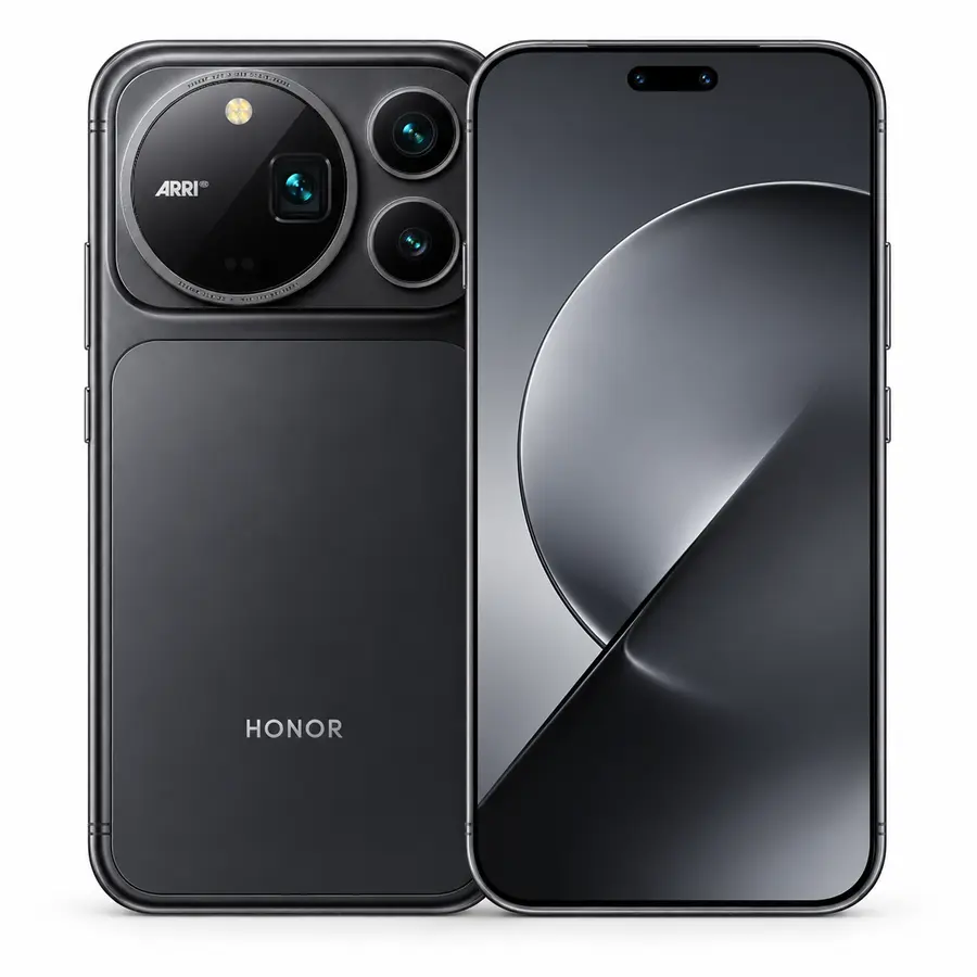 گوشی آنر Honor Magic 9 Pro Max مشکی، نمای جلو و پشت