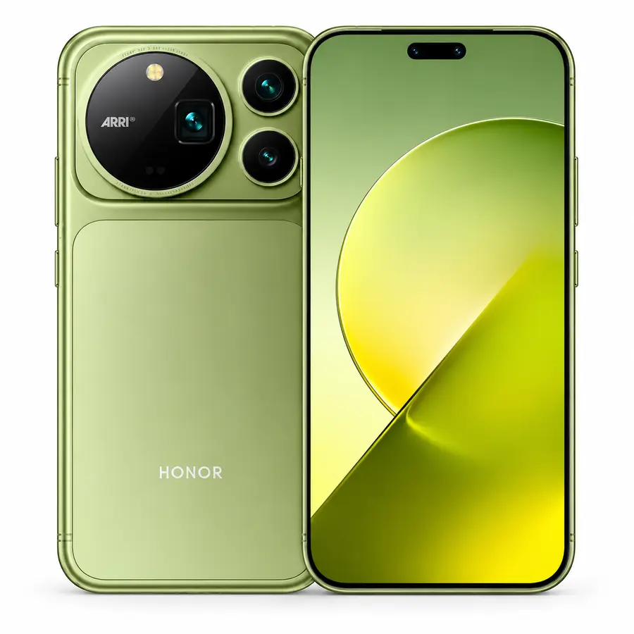 گوشی آنر Honor Magic 9 Pro Max سبز، نمای جلو و پشت