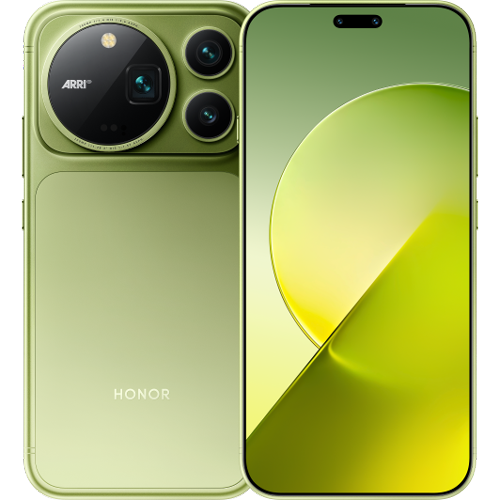 نمای رسمی جلو و پشت گوشی آنر Honor Magic 9 Pro Max رنگ سبز