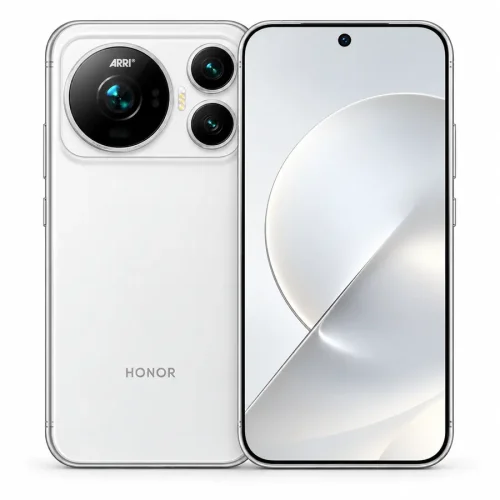 گوشی آنر Honor Magic 9 سفید، نمای جلو و پشت