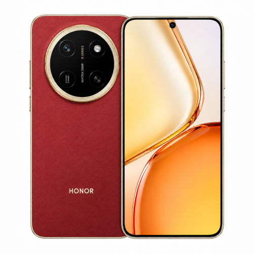 گوشی Honor X80 Pro Max رنگ قرمز، نمای جلو و پشت