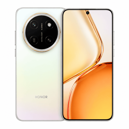 گوشی Honor X80 Pro Max رنگ سفید، نمای جلو و پشت