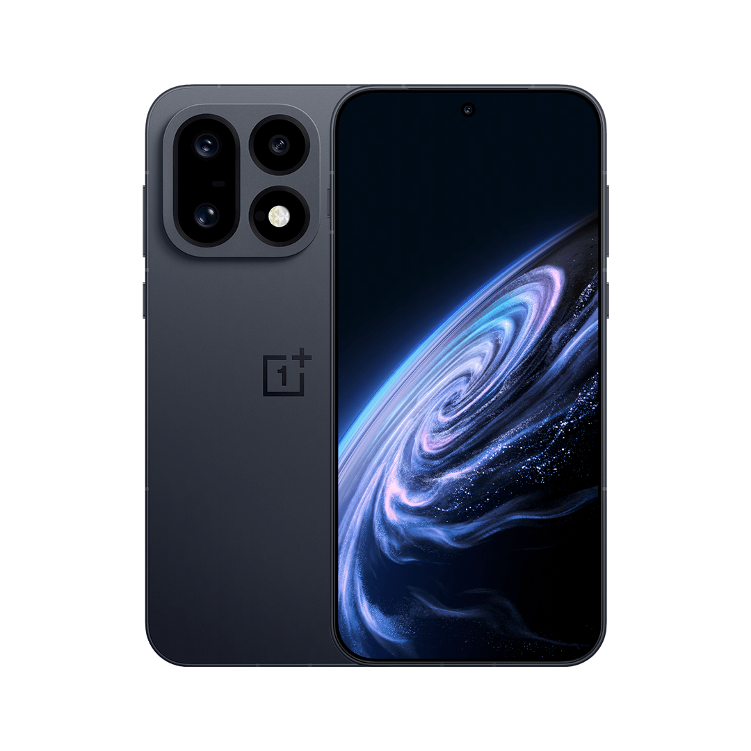 وان پلاس OnePlus 16 رنگ مشکی؛ تصویر رسمی نمای جلو و پشت